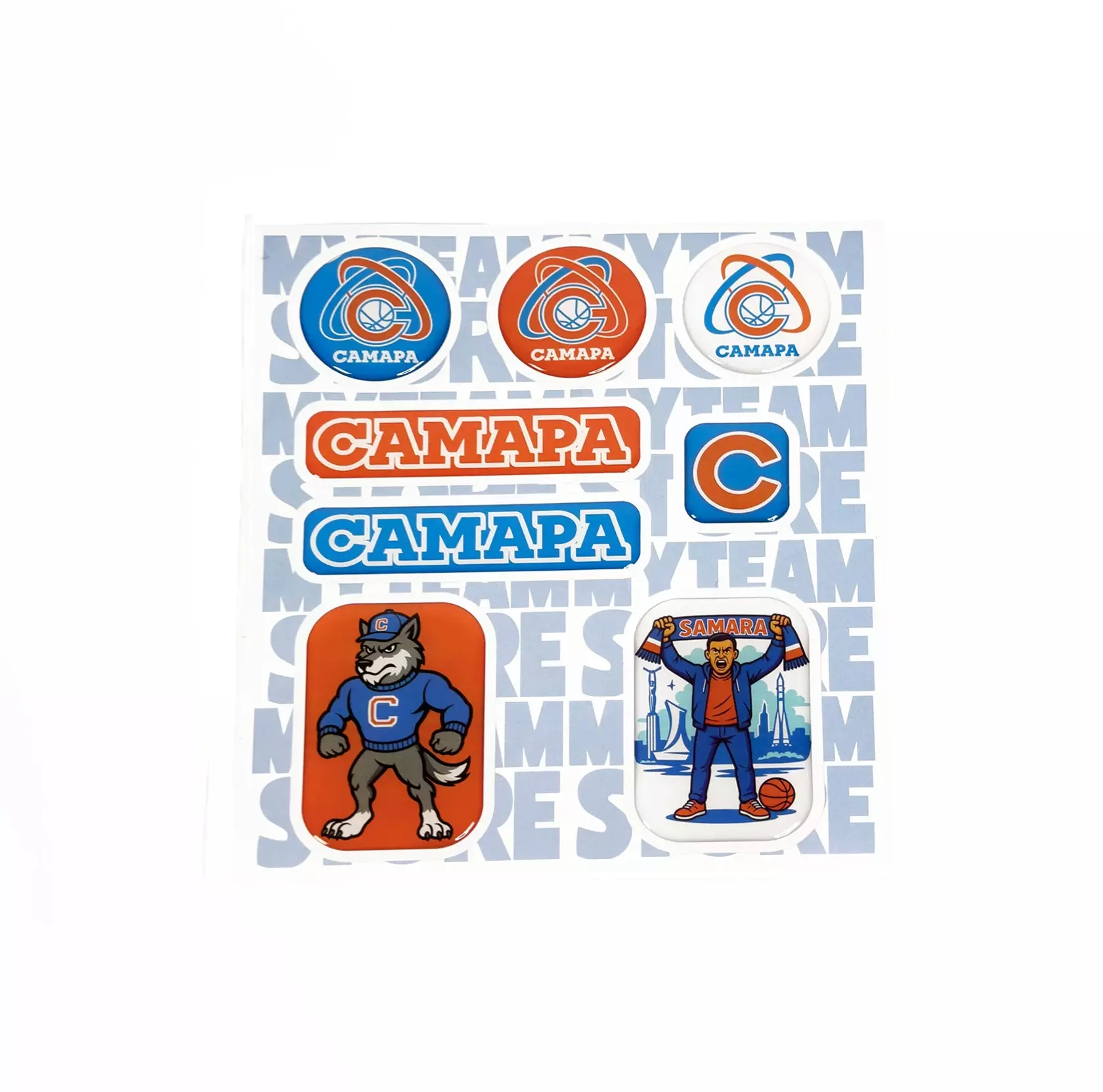 Набор 3D наклеек БК Самара